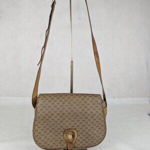 Authentic Vintage GUCCI GG Guccissima Crossbody Messenger Bag Made in Italy